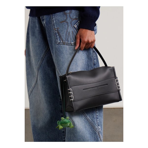 프로그 크로셰 코튼 가죽 백 참 그린 46376663162971381