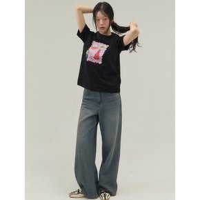 Small Room Exhibition Turn-Up Sleeve Tee_Black