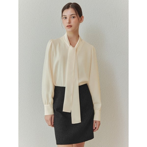 [단독판매_IVORY][3컬러] 뉴 타이 블라우스