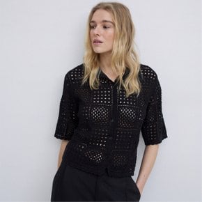 Crochet Cardigan BLACK