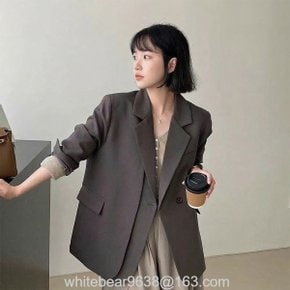 춘추 정장 코트 모던 레이어 컷 블레이저 자켓