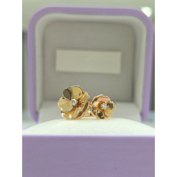 [파주점] 리틀팬지3 핑크골드 다이아몬드 반지  WG 18k 210801334