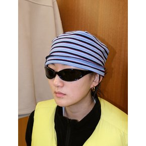 STRIPE FLEECE BEANIE NAVY