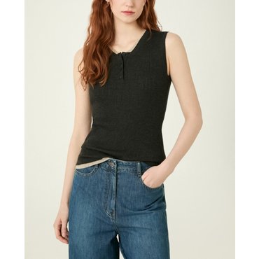 DKNY 리브드 이너 슬리브리스 니트 풀오버 (DW2F7KTO737L)