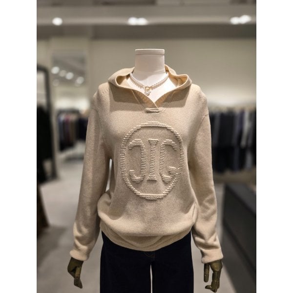 [파주점] 울 블렌드 로고 후드넥 풀오버 니트 JRAA1PO543