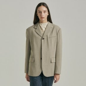 3-Button Wool Jacket_BEIGE