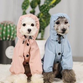 블루핑크 사계절 강아지우비 반려견 강아지 비옷 레인코트
