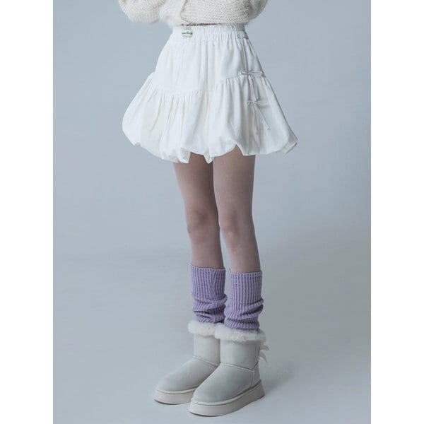 [리퍼브]CORDUROY BALLOON RIBBON SKIRT PANTS_IVORY