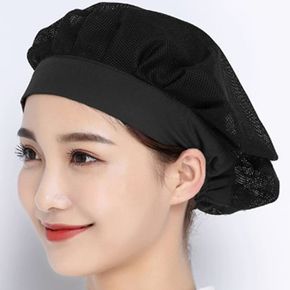 메쉬 조리모자 블랙 주방위생모자 식당모자 주방모 식당주방모자