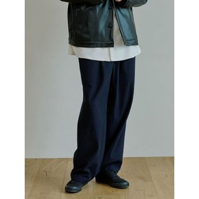 unisex one tuck pants navy