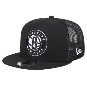 [해외] 1040593 뉴에라 모자 NBA 브루클린 네츠 Evergreen Meshback 9FIFTY Hat Black