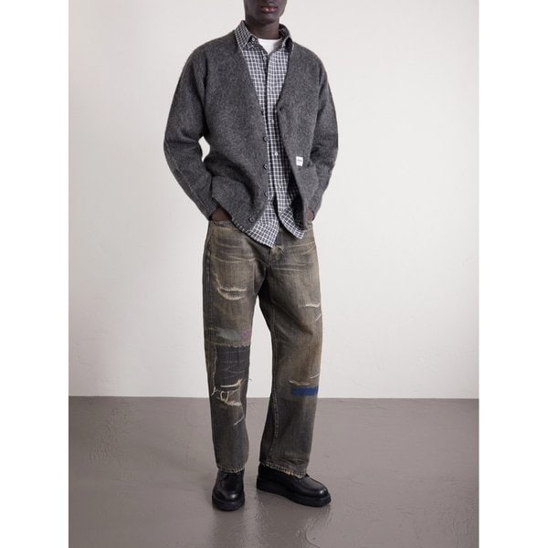 네이버후드 로고 아플리케 브러시드 가디건 46376663162915402