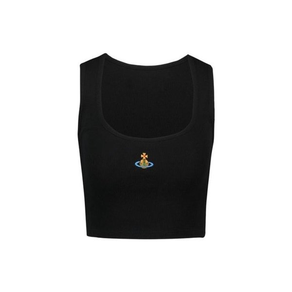 26SS 비비안웨스트우드 민소매 티셔츠 1G010011 J009C N401 BLACK DOM