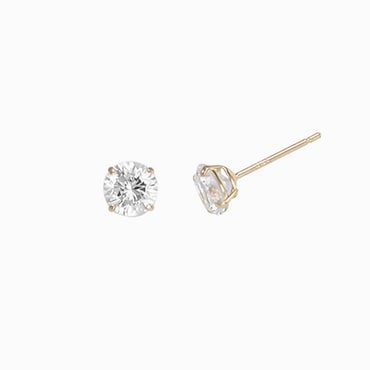 로이드 5K 라운드 큐빅 5MM 귀걸이 LPHO1A05H