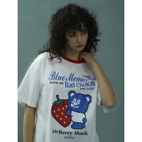 Berry BadBear Tee White