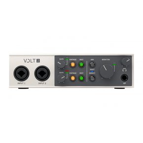 유니버설 오디오 VOLT 2 USB 2.0 오디오 인터페이스 2 in 2 출력 레트로 마이크 프리 앰프 모드