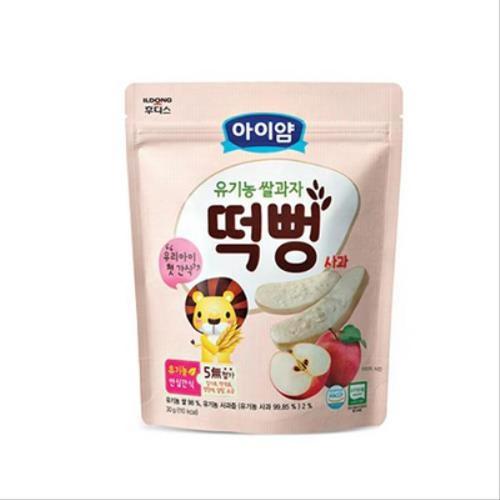 [유로메디] 일동후디스 아기밀 유기농 쌀과자 사과 떡뻥 30g(1)
