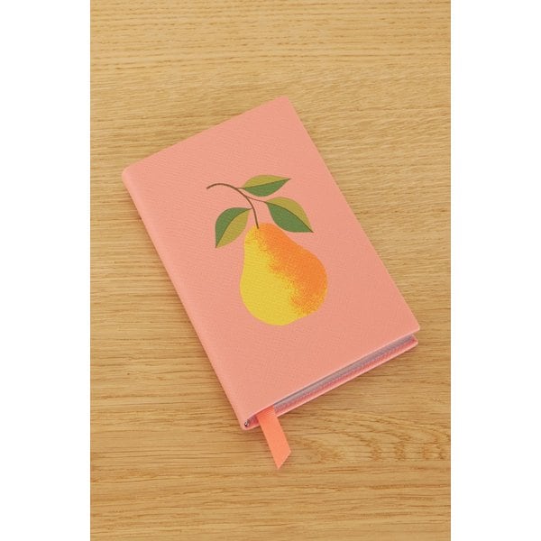 스마이슨 진주 체셔스 프린트 텍스처 가죽 노트북 핑크 46376663162993414