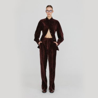 EENK ZNEL Straight Pants - Burgundy