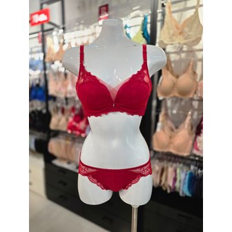 비너스 [시흥점] S 비너스 ) 블랙라벨 하이커버리지 몰드 브라, 망레이스팬티 세트[VBRB642/VPTB642S-RD]