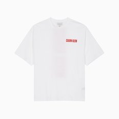 남성 릴렉스핏 버티컬 로고 반팔 티셔츠(4RB851G)