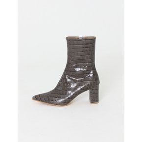 Barneys Croco Ankle Boots  gray