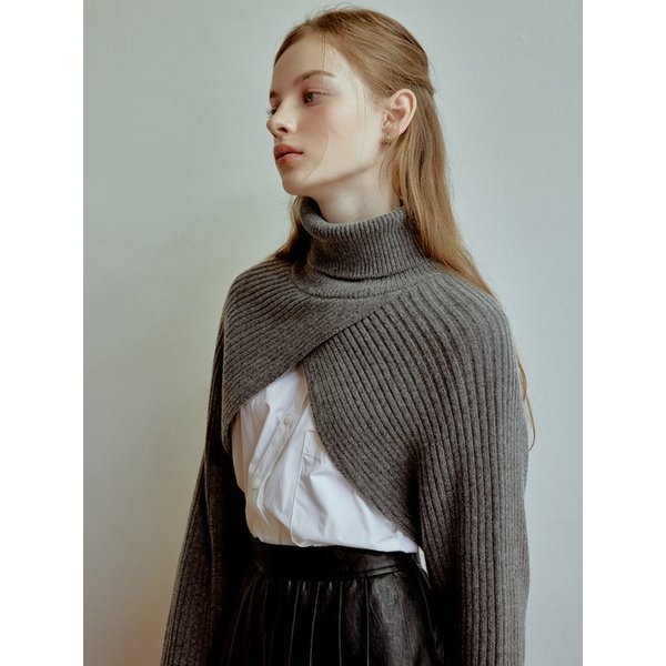 [리퍼브] Bolero turtleneck knit (gray)