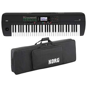 KORG 코르그 -뮤직 워크스테이션 i3 MB슈퍼 매트 블랙+순정 소프트케이스 SC-KINGKORGKROME 세트