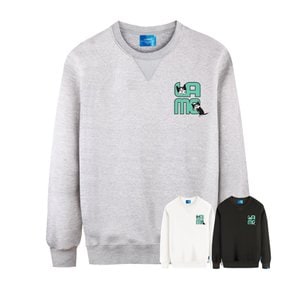 기모M 담장고양이 맨투맨 남녀공용 S~4XL 빅사이즈