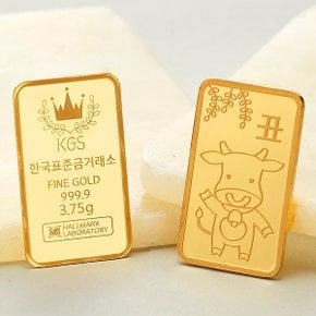 황금 소 순금 동물골드바 3.75g