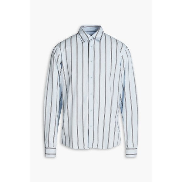 Striped cotton-poplin shirt 블루 1647597321761550