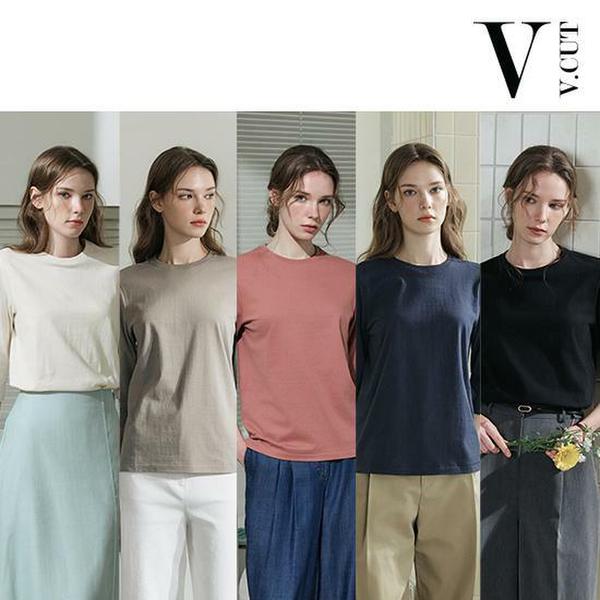 26SS 면100 튜블러 7부소매 티셔츠 5종