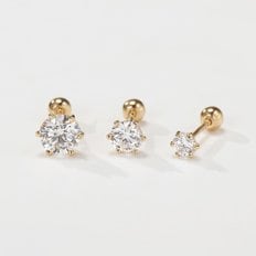14K 에끌라 랩다이아몬드 피어싱 5mm