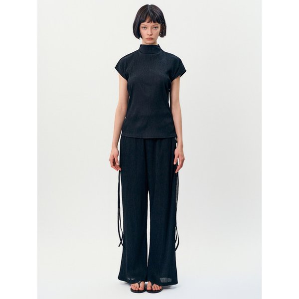 masi pleats pants _ Black