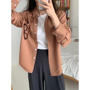 코나스 스트라이프 올드머니 루즈핏 셔츠  3color _P376455465
