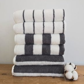 그레이모달세면 180g 텐셀모달50%+코마사50% 극강의 부드러움먼지없는 코마사 6장 타올 덤 증정
