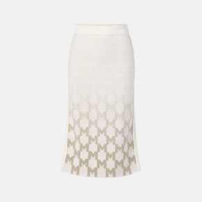 Jacquard M-pattern Knit Skirt M213CS2800B