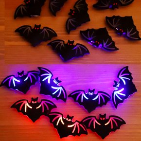 LED 플래시 뱃지 (검은박쥐/ 15개입)