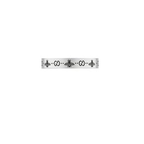 (공식매장AS가능)(선물포장)풀구성품 구찌 더블 G 비 인그레이브드 씬 링 실버 반지 729898