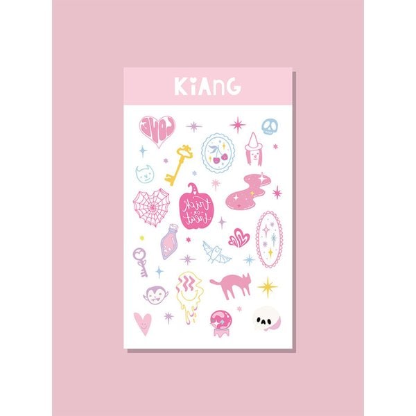 할로윈 타투 스티커 (핑크할로윈)