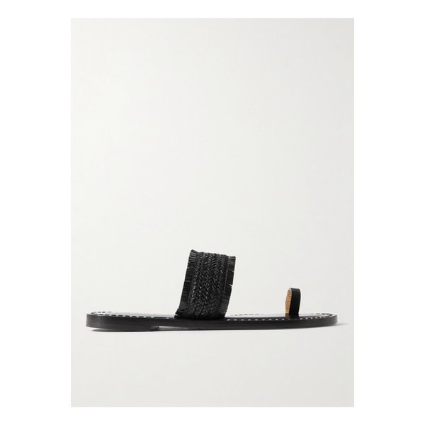 아마누 셰라 프린지 브레이디드 가죽 슬리퍼 1647597332373332