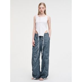 String Wide Pants, Blue Grey