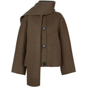 25FW 브라운 케이트 스카프 울 자켓 2529046063 KATE 078