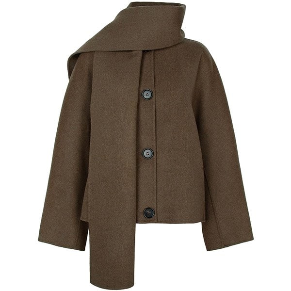 [부산점] 25FW 브라운 케이트 스카프 울 자켓 2529046063 KATE 078