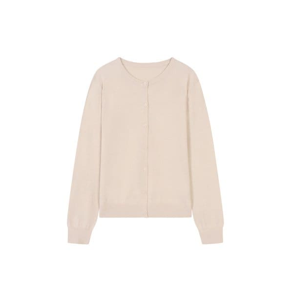 베이직 라운드넥 버튼 가디건 (TJCCX9905)