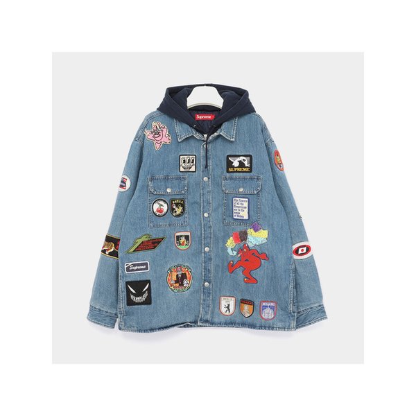패치스 후드 집업 셔츠 남성 자켓 SS25S30 DENIM