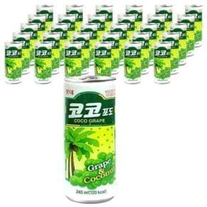 롯데 코코포도 240ml x30캔 음료수 과일음료 캔음료