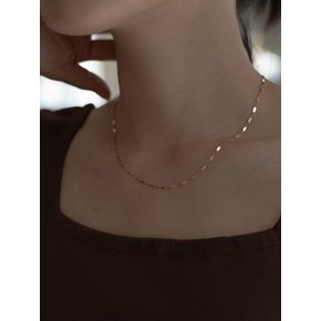 14k flat leaf chain necklace