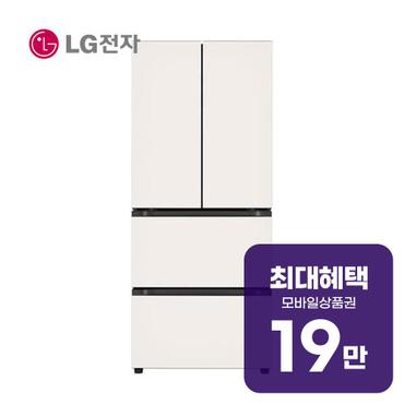 LG 디오스 오브제컬렉션 김치톡톡 김치냉장고 402L (베이지) Z408MEEF23 렌탈 60개월 월 68000원