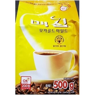  모카골드커피(맥심 500g) 커피 커피가루 봉지커피 1회